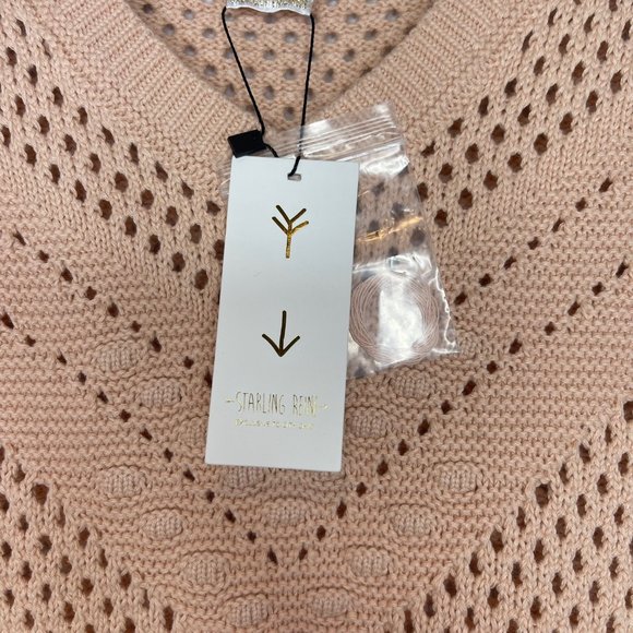 City Chic Weave Spirit Starling Reine V-Neck Vest Peachy Top - 14W - NEW - Picture 8 of 15